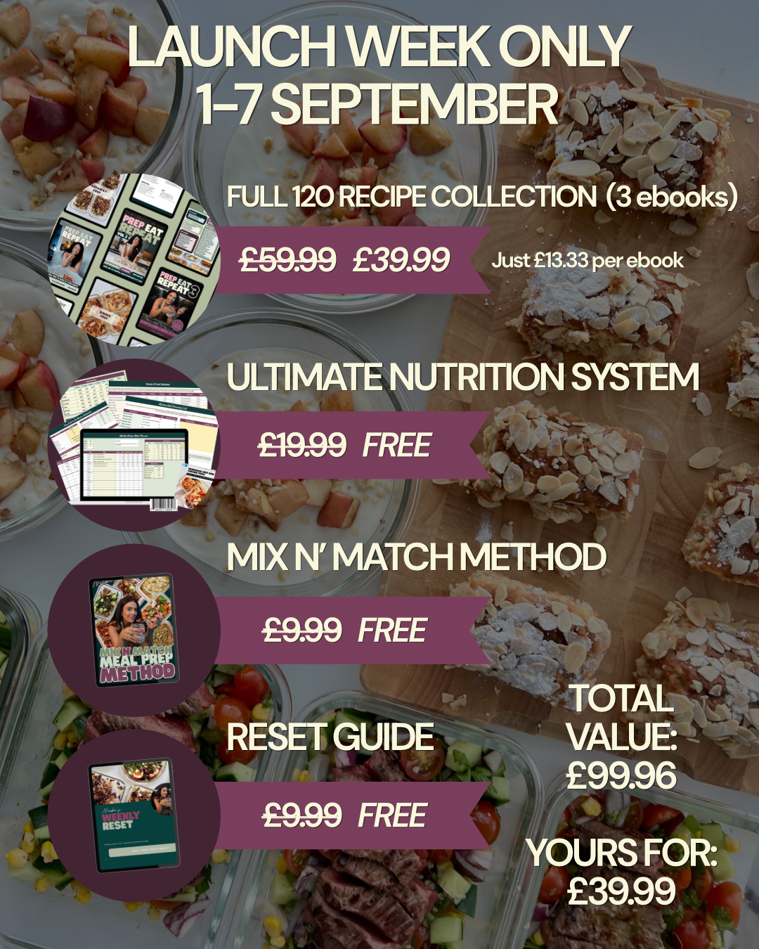 Prep Eat Repeat: Complete Meal Prep Collection - 120 Recipes + BONUSES!