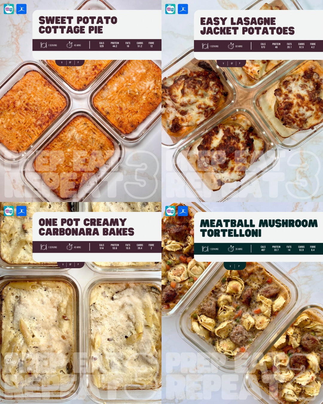 Prep Eat Repeat: Complete Meal Prep Collection - 120 Recipes + BONUSES!