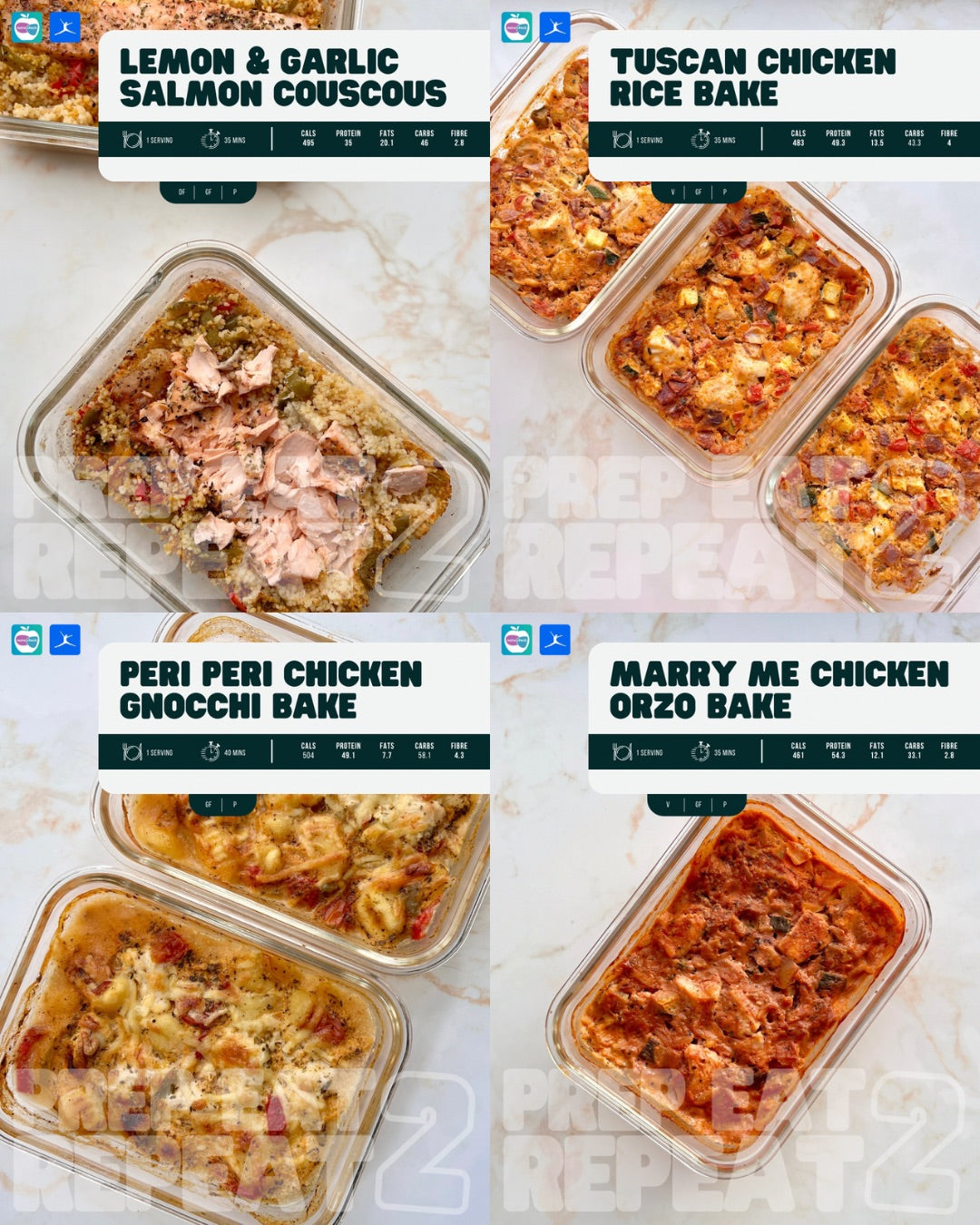 Prep Eat Repeat: Complete Meal Prep Collection - 120 Recipes + BONUSES!