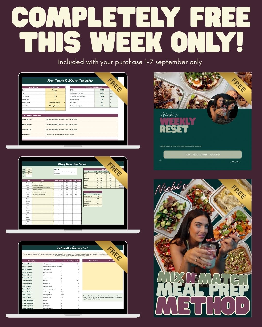 Prep Eat Repeat: Complete Meal Prep Collection - 120 Recipes + BONUSES!